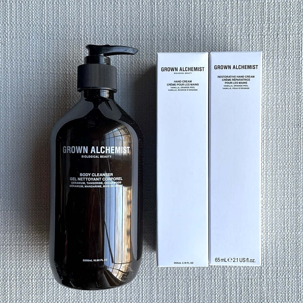 Grown alchemist hand cream and body cleanser bundle